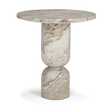 Nylah Solid Pink Marble Round Accent Table from Mercana - Luna Furniture