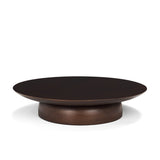 Sadira Large Mid-Dark Brown Solid Wood Round Riser from Mercana - Luna Furniture