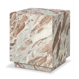 Matteo Solid Pink Marble Square Side Table from Mercana - Luna Furniture