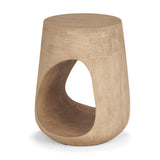 Cove Light Brown Sculptural Open Side Table from Mercana - Luna Furniture