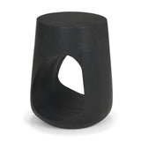 Cove Dark Brown Sculptural Open Side Table from Mercana - Luna Furniture