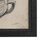 Vintage Tableware Sketch (Set of 2) by Mercana Studio Hand Embelished Textured Framed Canvas Matted from Mercana - Luna Furniture