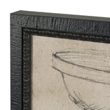 Vintage Tableware Sketch (Set of 2) by Mercana Studio Hand Embelished Textured Framed Canvas Matted from Mercana - Luna Furniture