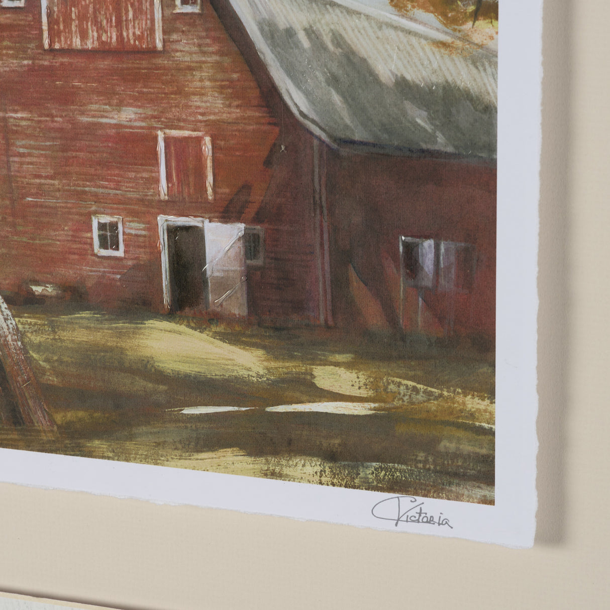Day at the Farm II by Mercana Studio Hand Embelished Framed Artwork Matted under Glass from Mercana - Luna Furniture