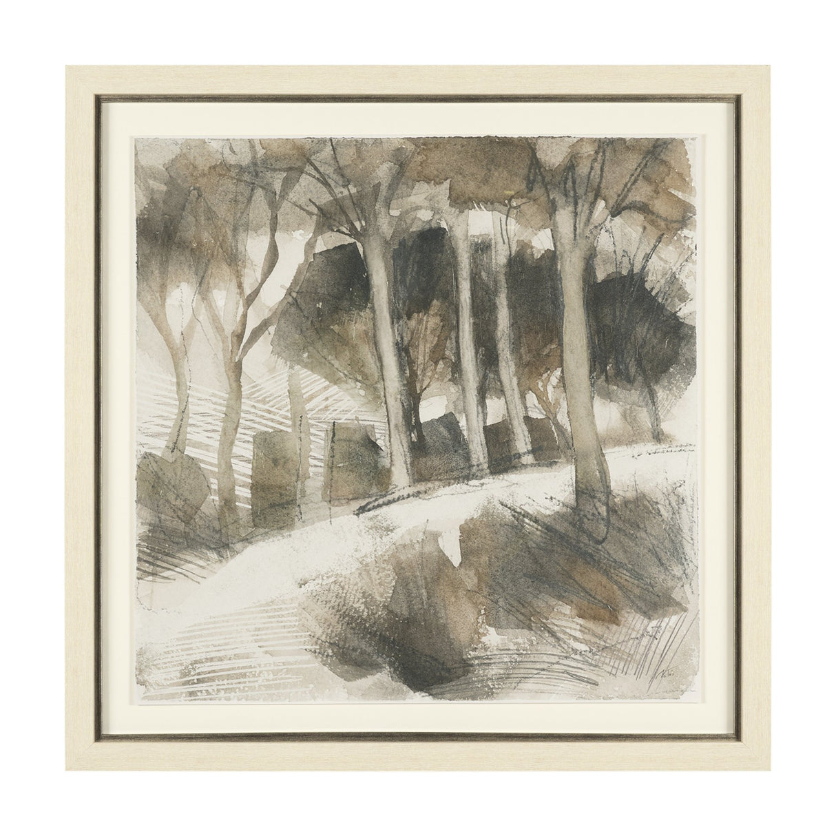 Deer Trail II by Mercana Studio Hand Embelished Textured Framed Artwork Matted under Glass from Mercana - Luna Furniture