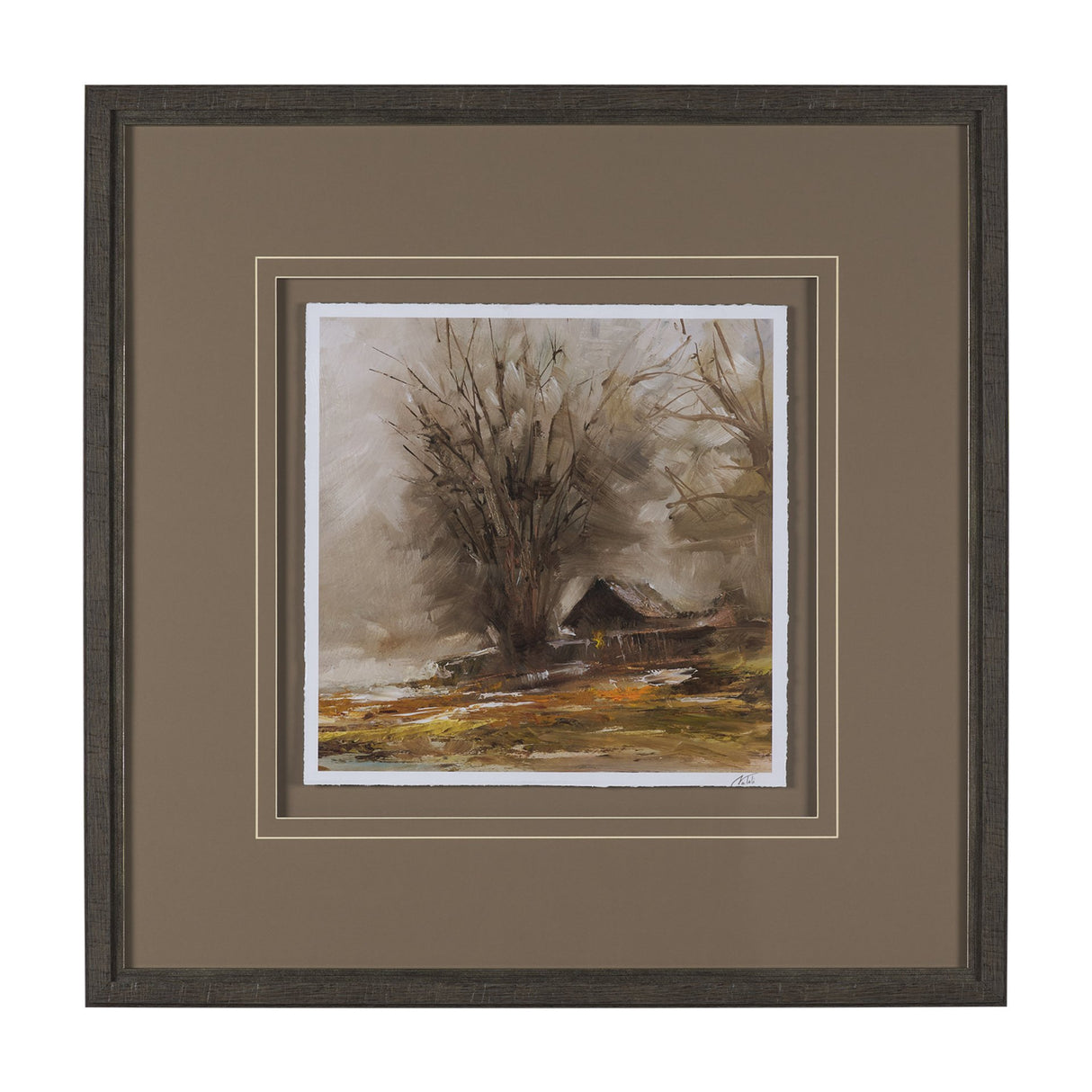 Autumn in the Village II by Mercana Studio Textured Framed Artwork Matted under Glass from Mercana - Luna Furniture