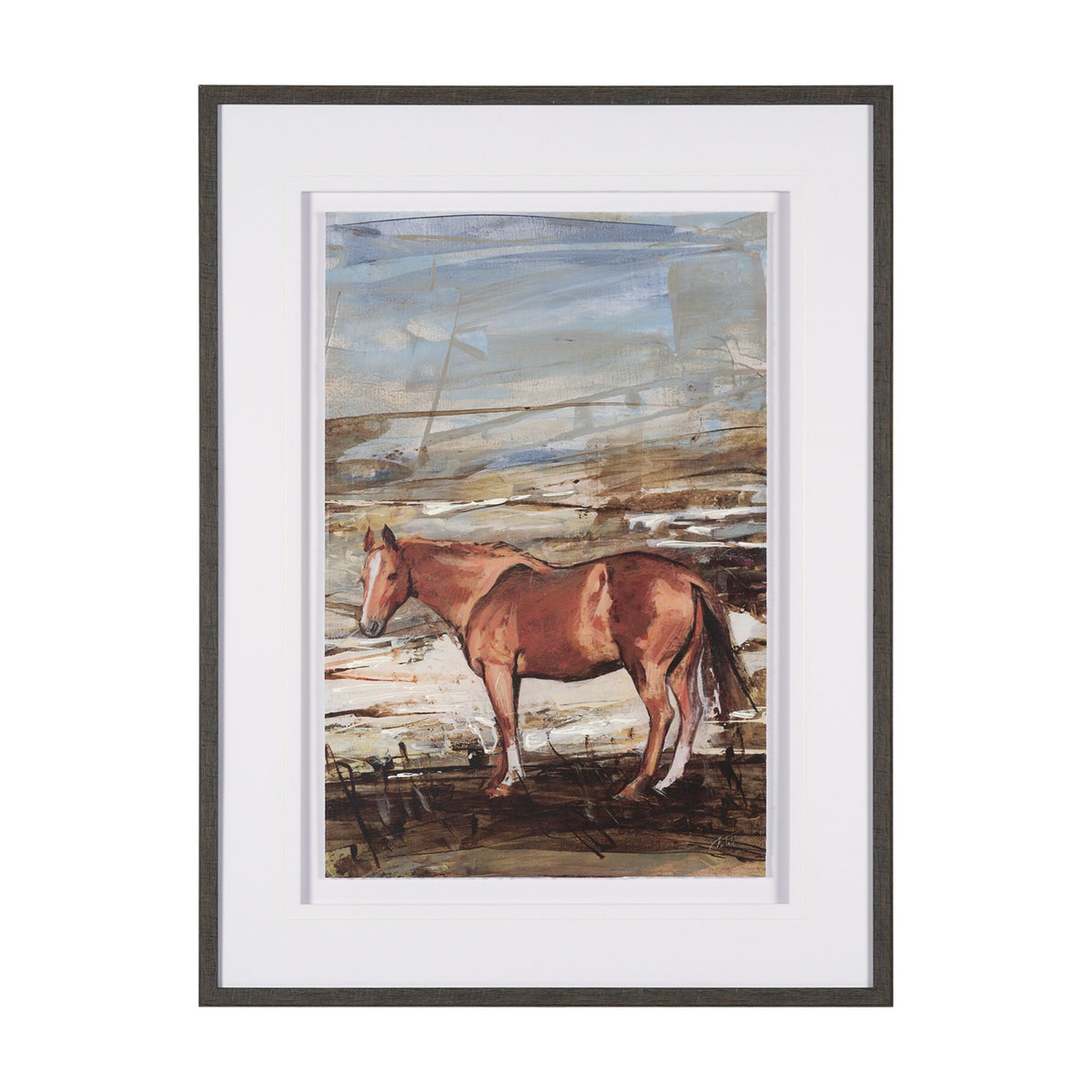 Equine Echoes II by Mercana Studio Hand Embelished Textured Framed Artwork Matted under Glass from Mercana - Luna Furniture