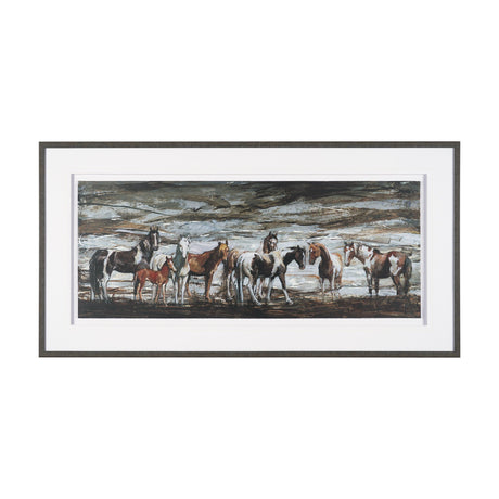 Equine Echoes III by Mercana Studio Hand Embelished Textured Framed Artwork Matted under Glass from Mercana - Luna Furniture
