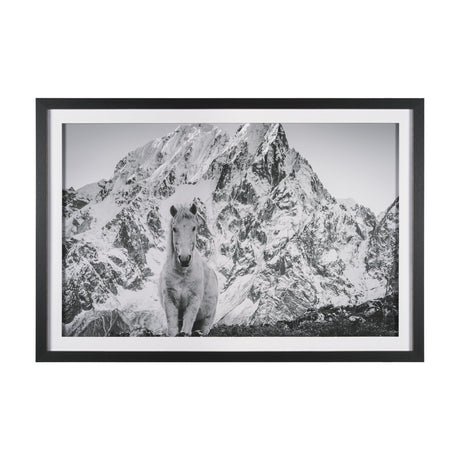 Majestic Mane - Snowscape by Matt Roseveare Framed Art Print Matted under Glass from Mercana - Luna Furniture