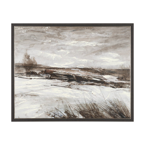 Quiet Horizons I by Mercana Studio Hand-Embellished Textured Framed Canvas Artwork