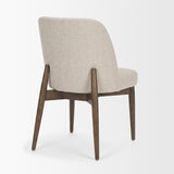 Abbie Curved Back Oatmeal Fabric Armless Dining Chair, Set of 2 from Mercana - Luna Furniture
