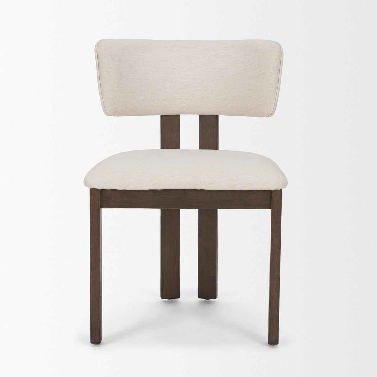 Soho Curved Open Back Cream Chenille Tripod Frame Dining Chair, Set of 2 from Mercana - Luna Furniture