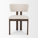 Soho Curved Open Back Cream Chenille Tripod Frame Dining Chair, Set of 2 from Mercana - Luna Furniture