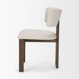 Soho Curved Open Back Cream Chenille Tripod Frame Dining Chair, Set of 2 from Mercana - Luna Furniture