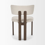 Soho Curved Open Back Cream Chenille Tripod Frame Dining Chair, Set of 2 from Mercana - Luna Furniture