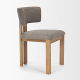 Soho Curved Open Back Gray Chenille Tripod Frame Dining Side Chair, Set of 2 from Mercana - Luna Furniture