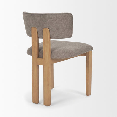 Soho Curved Open Back Gray Chenille Tripod Frame Dining Side Chair, Set of 2 from Mercana - Luna Furniture