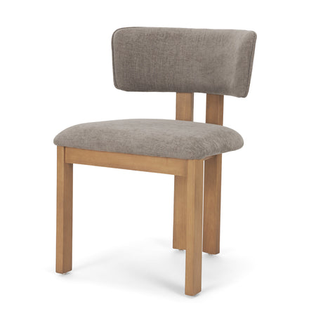 Soho Curved Open Back Gray Chenille Tripod Frame Dining Side Chair, Set of 2 from Mercana - Luna Furniture