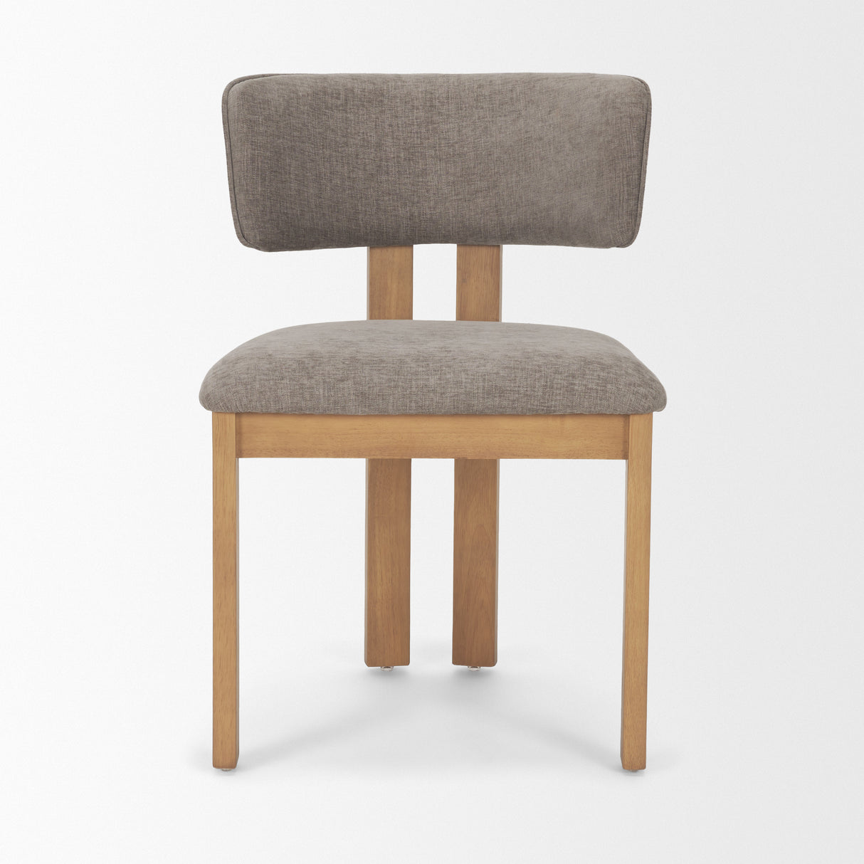 Soho Curved Open Back Gray Chenille Tripod Frame Dining Side Chair, Set of 2 from Mercana - Luna Furniture
