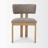 Soho Curved Open Back Gray Chenille Tripod Frame Dining Side Chair, Set of 2 from Mercana - Luna Furniture