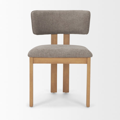 Soho Curved Open Back Gray Chenille Tripod Frame Dining Side Chair, Set of 2 from Mercana - Luna Furniture