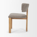 Soho Curved Open Back Gray Chenille Tripod Frame Dining Side Chair, Set of 2 from Mercana - Luna Furniture