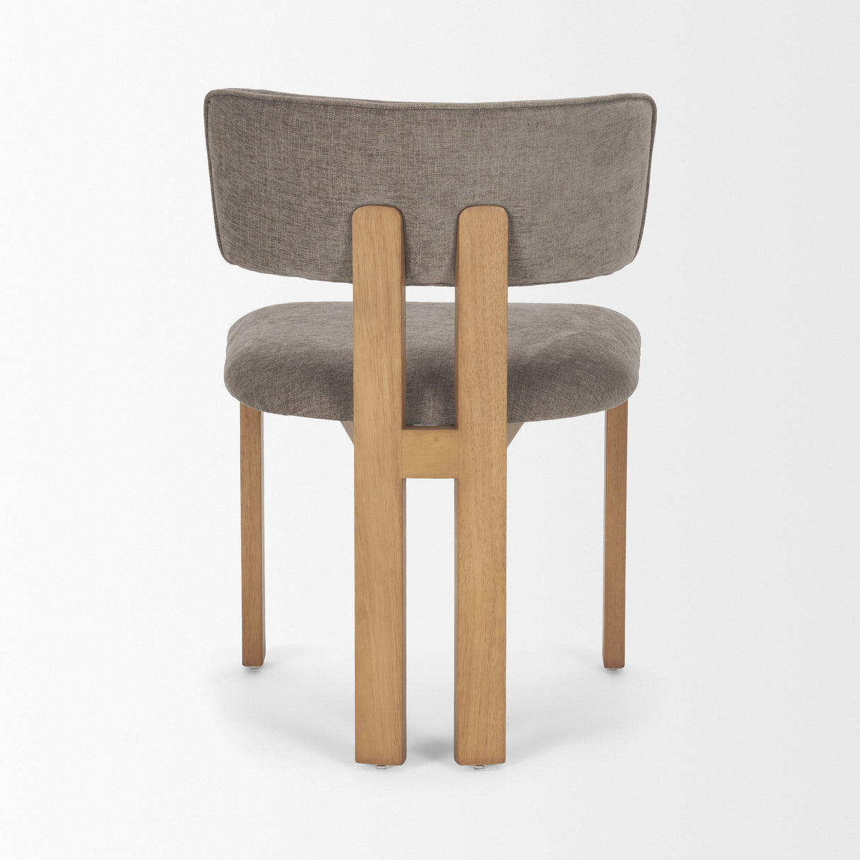Soho Curved Open Back Gray Chenille Tripod Frame Dining Side Chair, Set of 2 from Mercana - Luna Furniture
