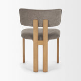Soho Curved Open Back Gray Chenille Tripod Frame Dining Side Chair, Set of 2 from Mercana - Luna Furniture