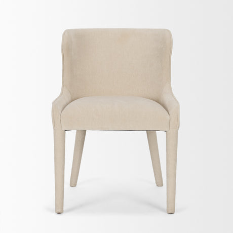 Nolan Slope Cream Chenille Dining Chair, Set of 2 from Mercana - Luna Furniture