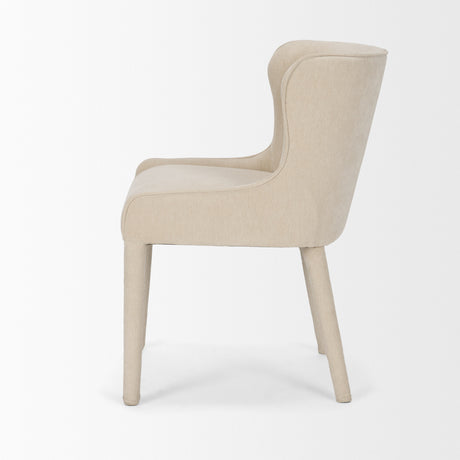 Nolan Slope Cream Chenille Dining Chair, Set of 2 from Mercana - Luna Furniture
