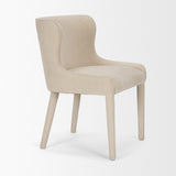 Nolan Slope Cream Chenille Dining Chair, Set of 2 from Mercana - Luna Furniture