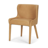 Nolan Slope Tan Leather Dining Chair, Set of 2 from Mercana - Luna Furniture