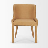 Nolan Slope Tan Leather Dining Chair, Set of 2 from Mercana - Luna Furniture