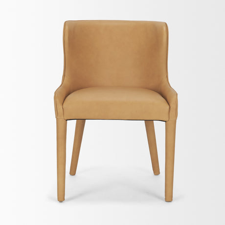 Nolan Slope Tan Leather Dining Chair, Set of 2 from Mercana - Luna Furniture