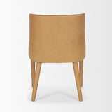 Nolan Slope Tan Leather Dining Chair, Set of 2 from Mercana - Luna Furniture