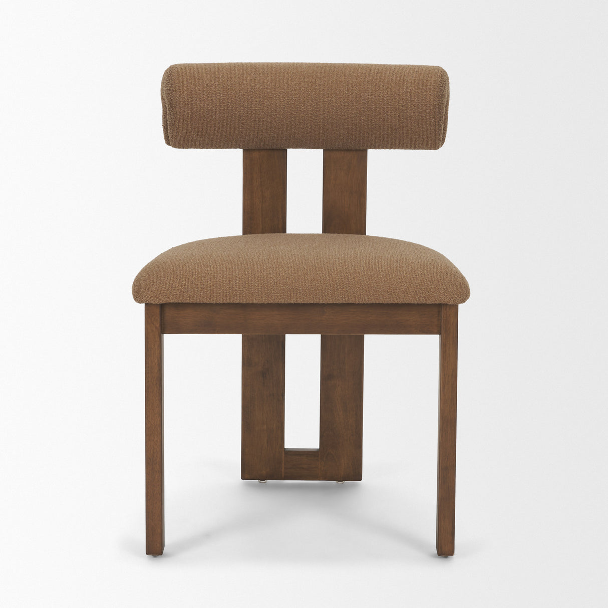 Tribeca Curve Open Back Mocha Fabric Tripod Frame Dining Chair, Set of 2 from Mercana - Luna Furniture