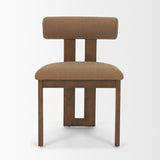 Tribeca Curve Open Back Mocha Fabric Tripod Frame Dining Chair, Set of 2 from Mercana - Luna Furniture