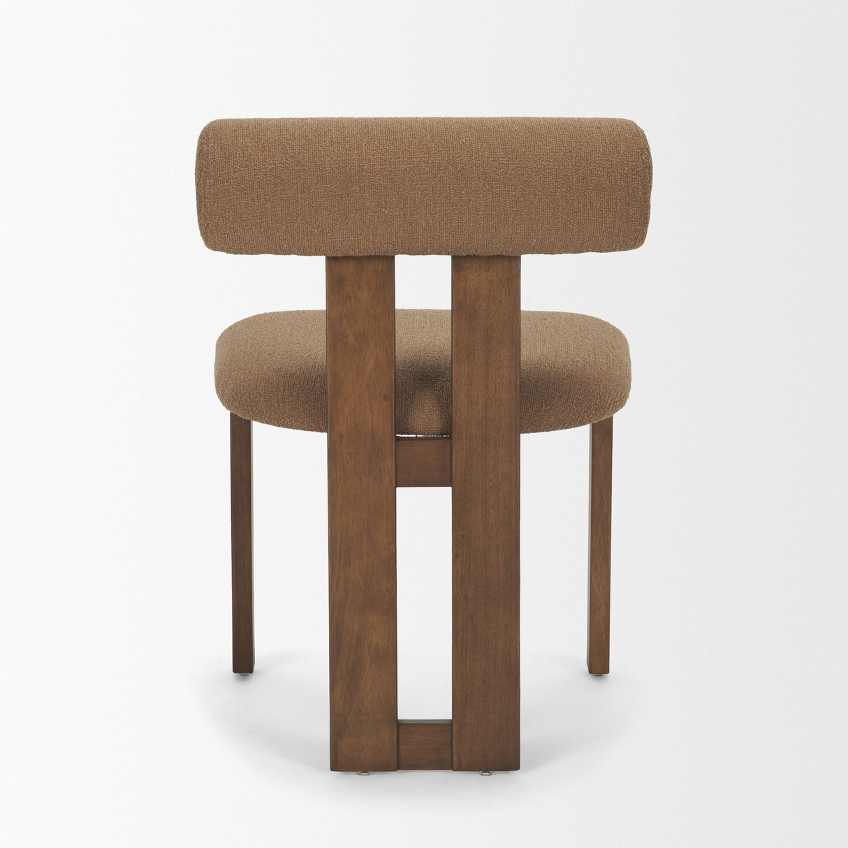 Tribeca Curve Open Back Mocha Fabric Tripod Frame Dining Chair, Set of 2 from Mercana - Luna Furniture