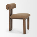 Tribeca Curve Open Back Mocha Fabric Tripod Frame Dining Chair, Set of 2 from Mercana - Luna Furniture