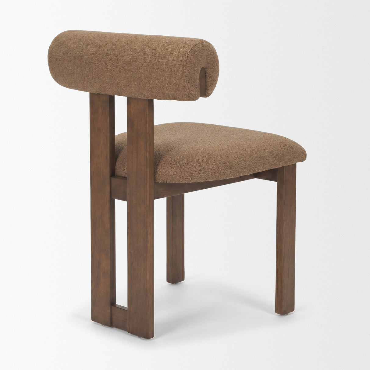 Tribeca Curve Open Back Mocha Fabric Tripod Frame Dining Chair, Set of 2 from Mercana - Luna Furniture