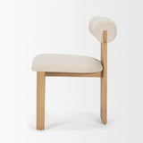 Tribeca Curve Open Back Cream Chenille Tripod Frame Dining Chair, Set of 2 from Mercana - Luna Furniture