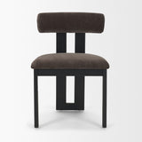 Tribeca Curve Open Back Charcoal Chenille Tripod Frame Dining Chair, Set of 2 from Mercana - Luna Furniture