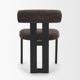 Tribeca Curve Open Back Charcoal Chenille Tripod Frame Dining Chair, Set of 2 from Mercana - Luna Furniture