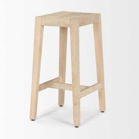 Colony Light Brown Solid Wood Counter Stool from Mercana - Luna Furniture