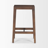 Colony Medium-Dark Brown Solid Wood Counter Stool from Mercana - Luna Furniture