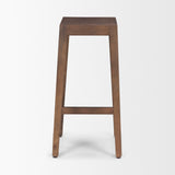 Colony Medium-Dark Brown Solid Wood Counter Stool from Mercana - Luna Furniture