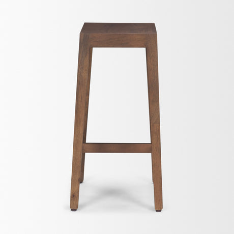 Colony Medium-Dark Brown Solid Wood Counter Stool from Mercana - Luna Furniture