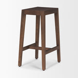 Colony Medium-Dark Brown Solid Wood Counter Stool from Mercana - Luna Furniture