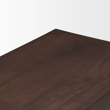 Colony Medium-Dark Brown Solid Wood Counter Stool from Mercana - Luna Furniture