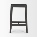 Colony Black-Brown Solid Wood Counter Stool from Mercana - Luna Furniture